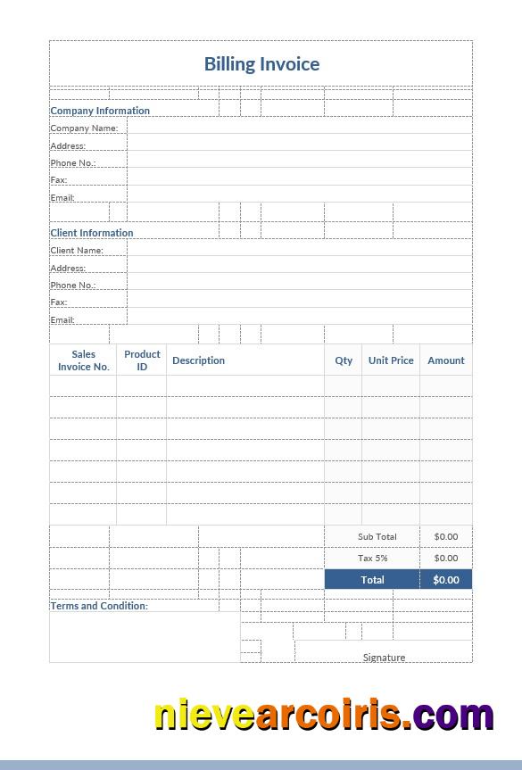 Billing Invoice